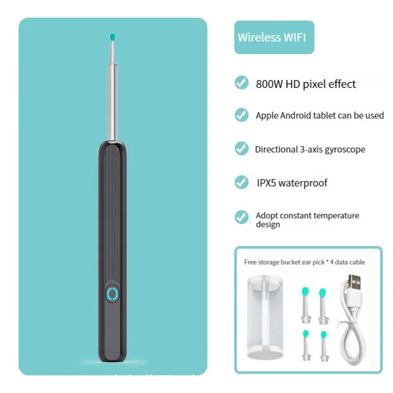 Wireless Ear Wax Pick Borescope: Illuminate, Inspect, Clean!